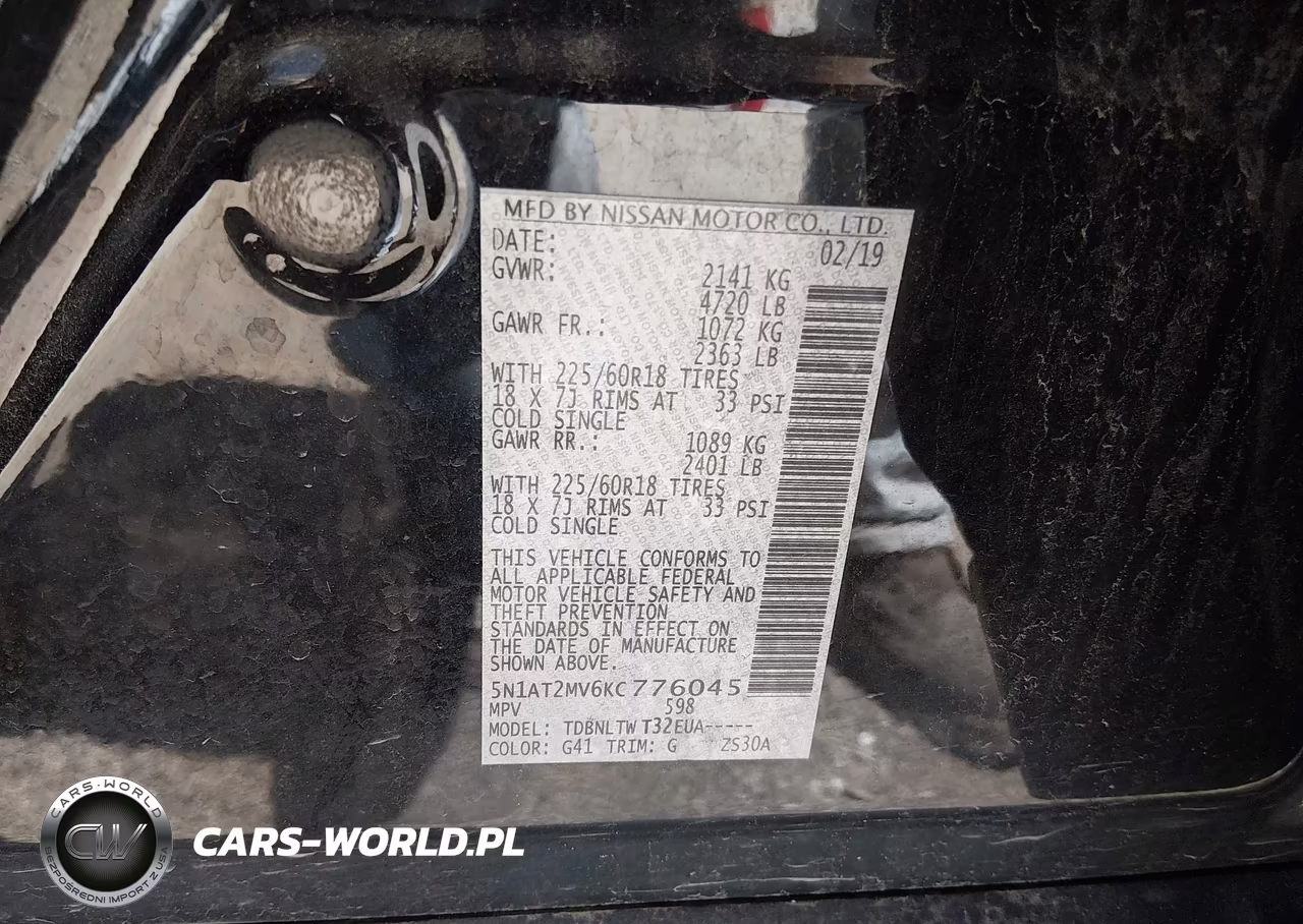 2019 Nissan Rogue Sv VIN:5N1AT2MV6KC776045 - 9
