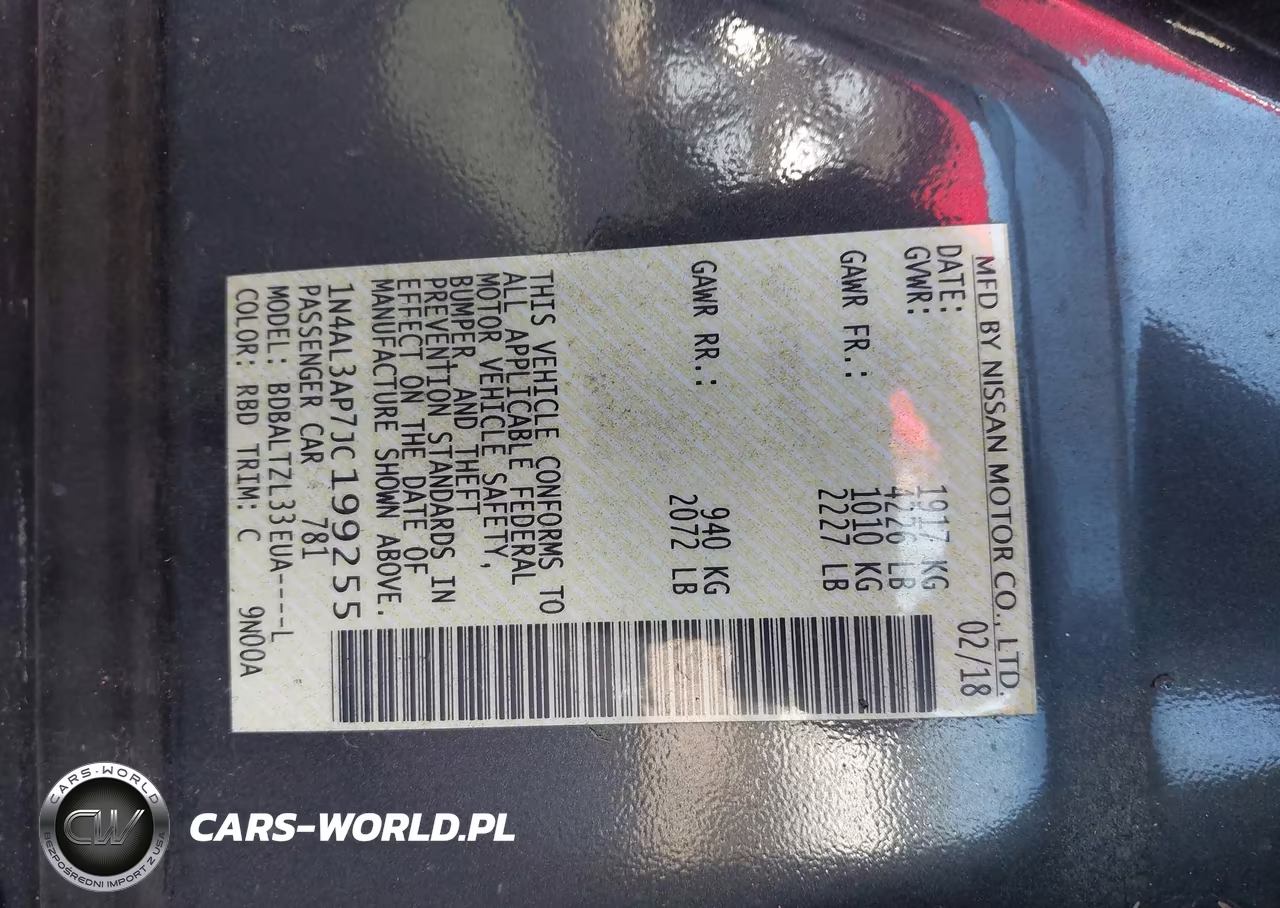 2018 Nissan Altima 2.5 Sl VIN:1N4AL3AP7JC199255 - 9