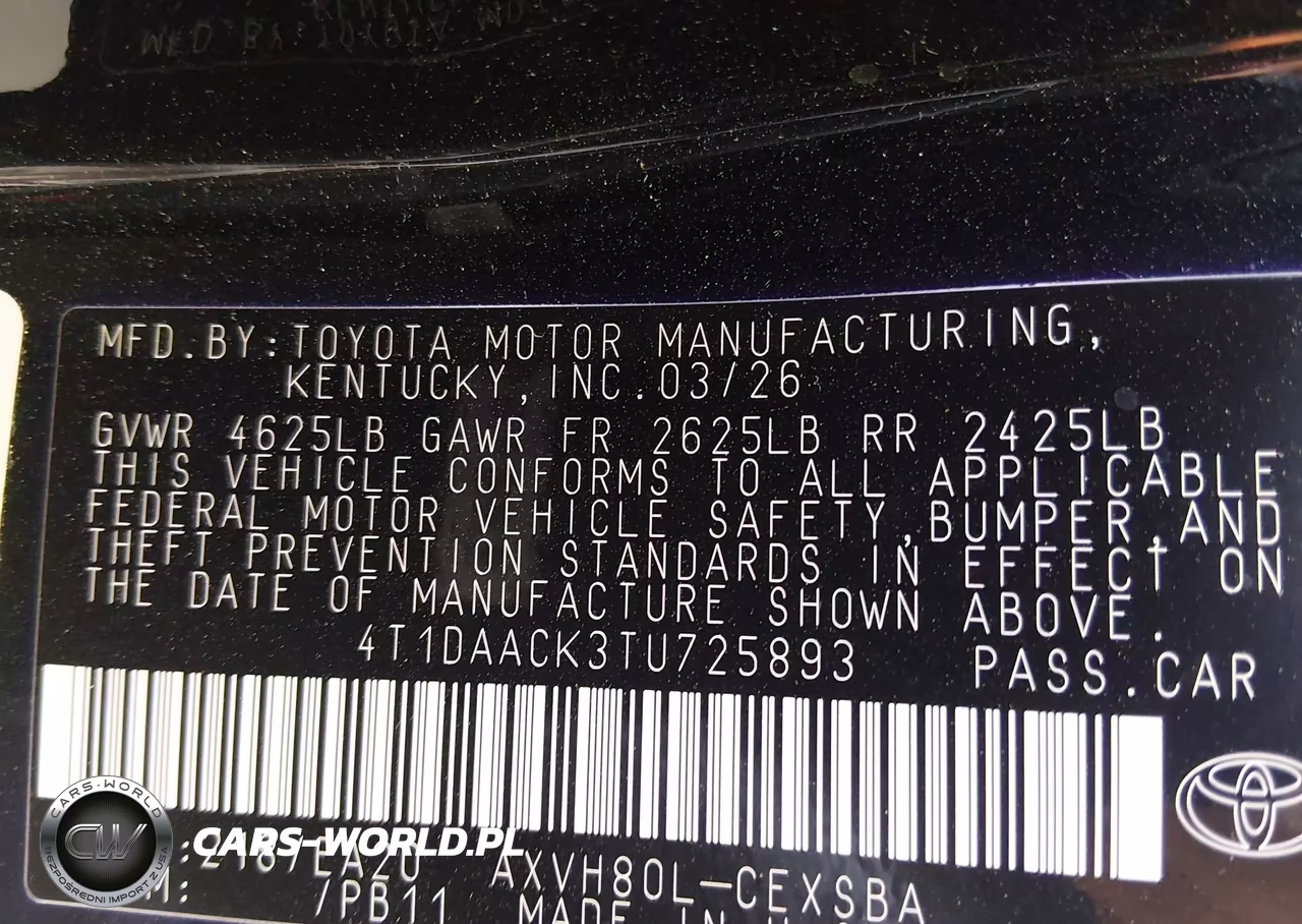 2026 Toyota Camry Se VIN:4T1DAACK3TU725893 - 9