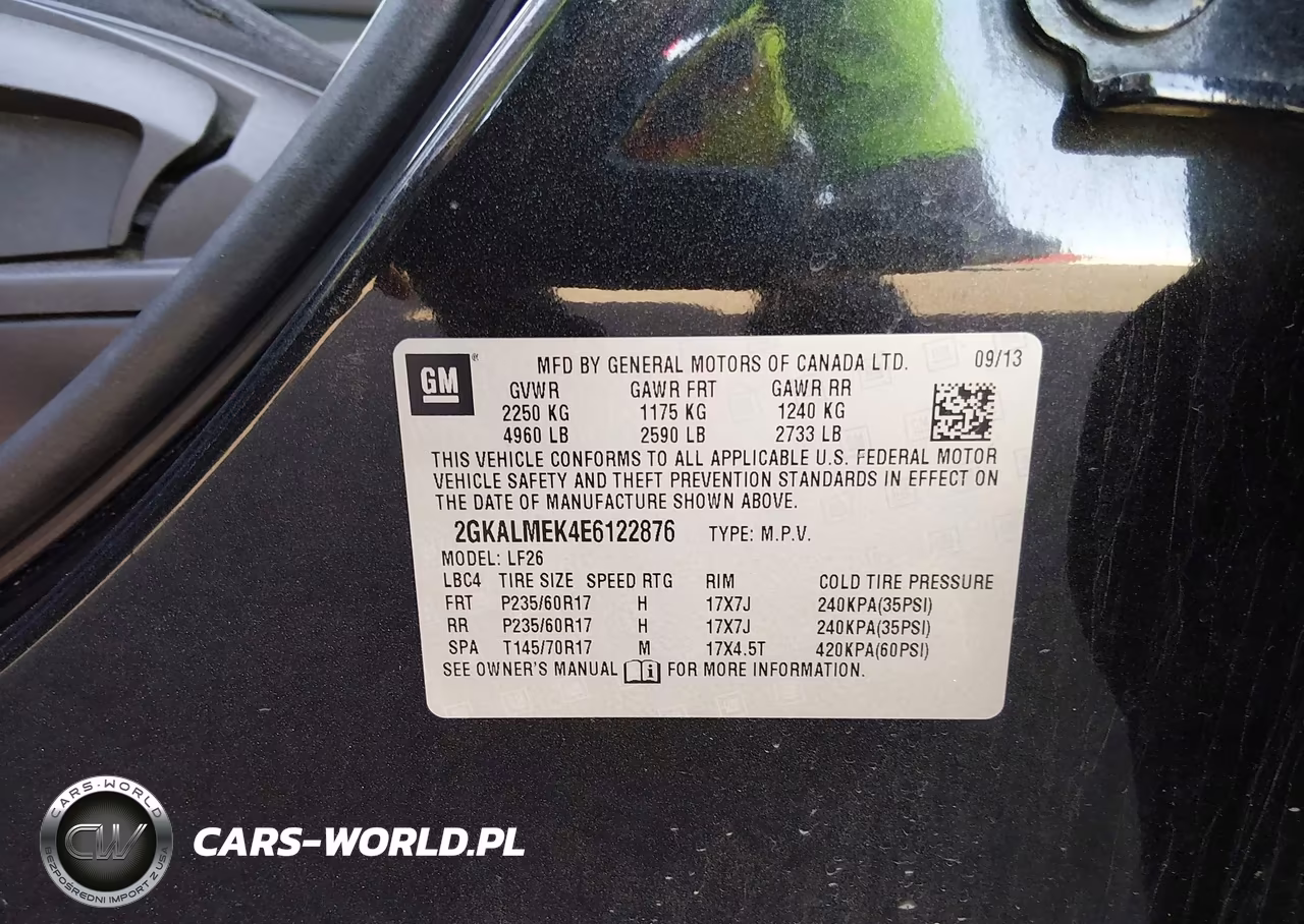 2014 GMC Terrain Sle-1 VIN:2GKALMEK4E6122876 - 9