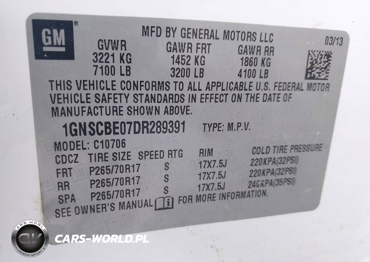 2013 Chevrolet Tahoe Lt VIN:1GNSCBE07DR289391 - 9