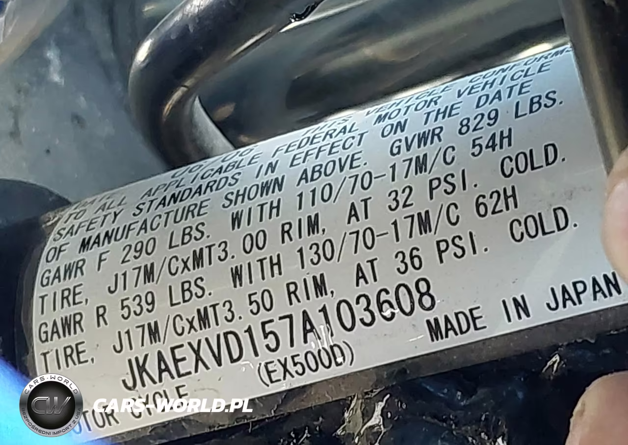2007 Kawasaki Ex500 D VIN:JKAEXVD157A103608 - 10