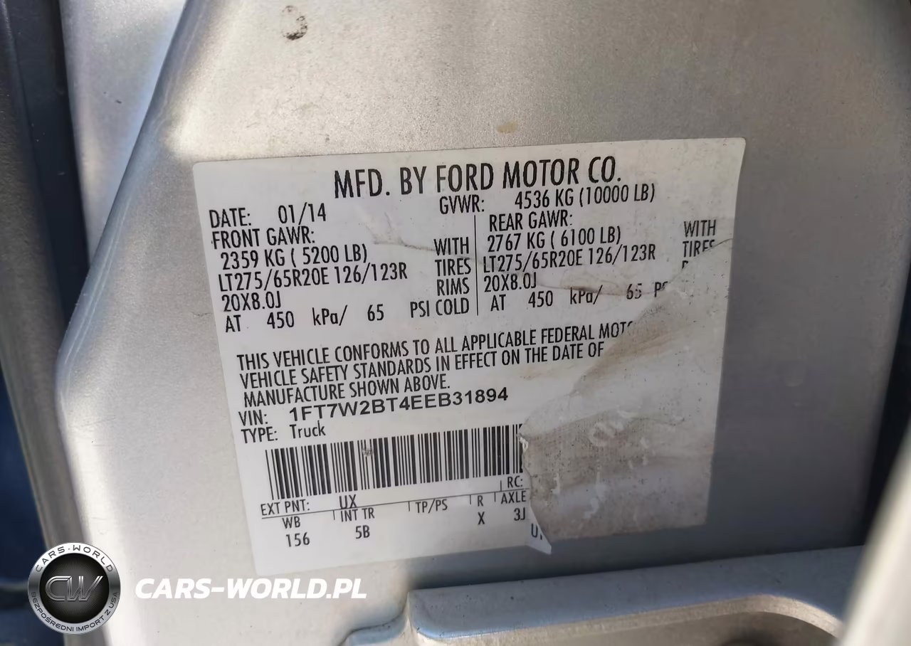 2014 Ford F-250 Lariat VIN:1FT7W2BT4EEB31894 - 9