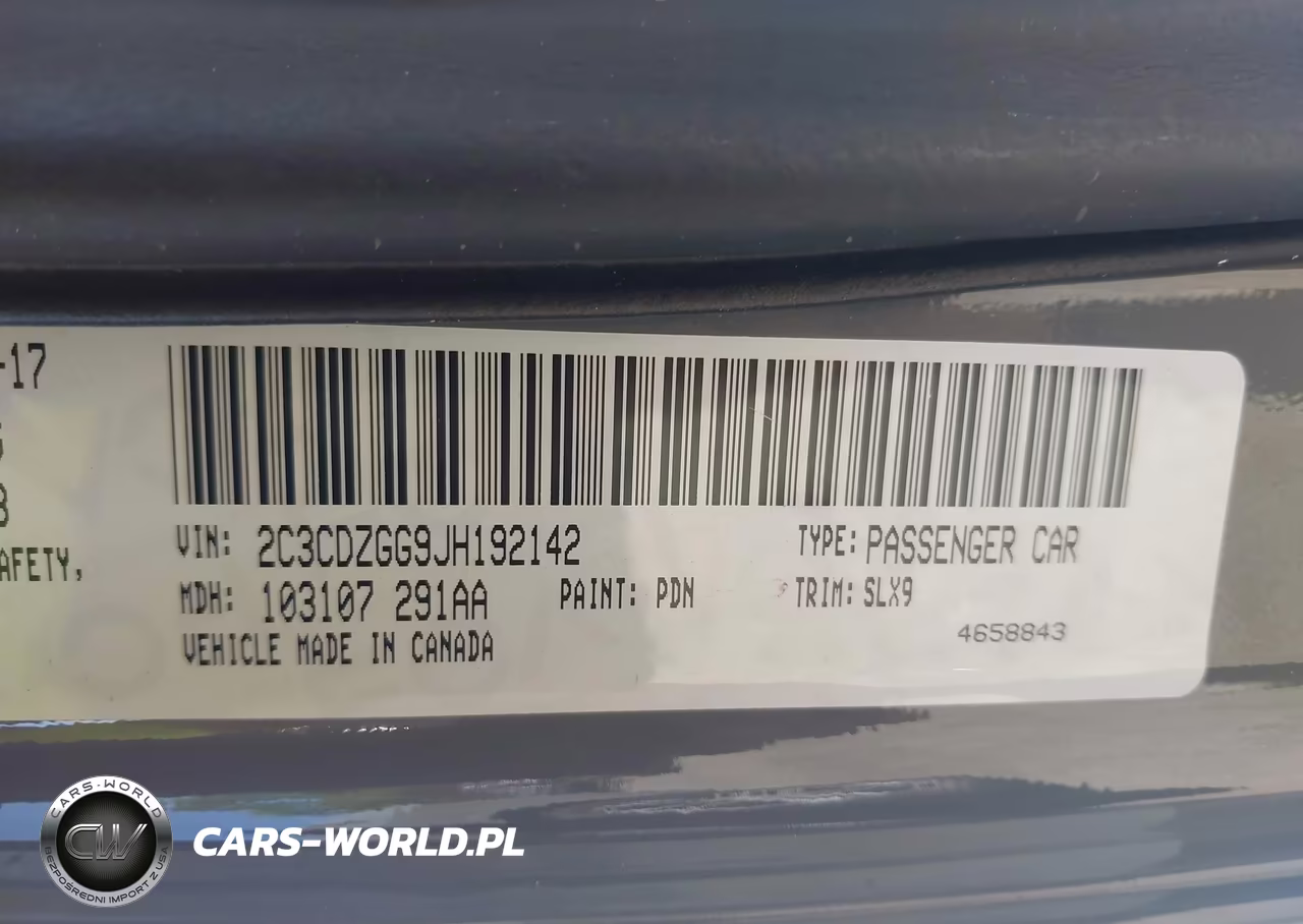 2018 Dodge Challenger Gt Awd VIN:2C3CDZGG9JH192142 - 9