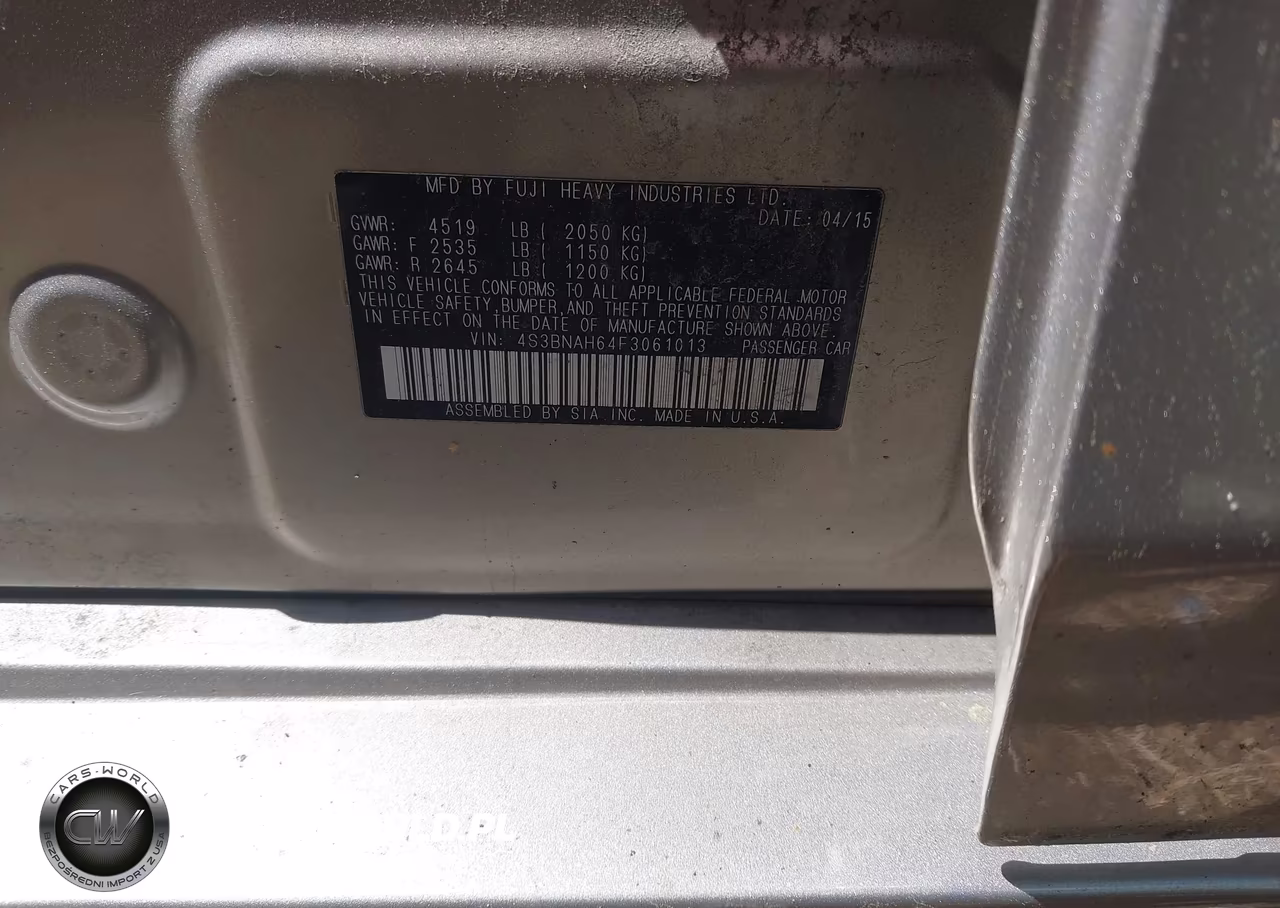 2015 Subaru Legacy 2.5I Premium VIN:4S3BNAH64F3061013 - 9