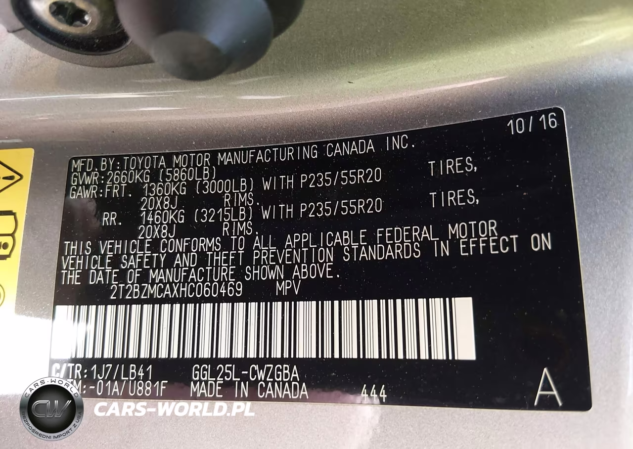 2017 Lexus Rx 350 VIN:2T2BZMCAXHC060469 - 9
