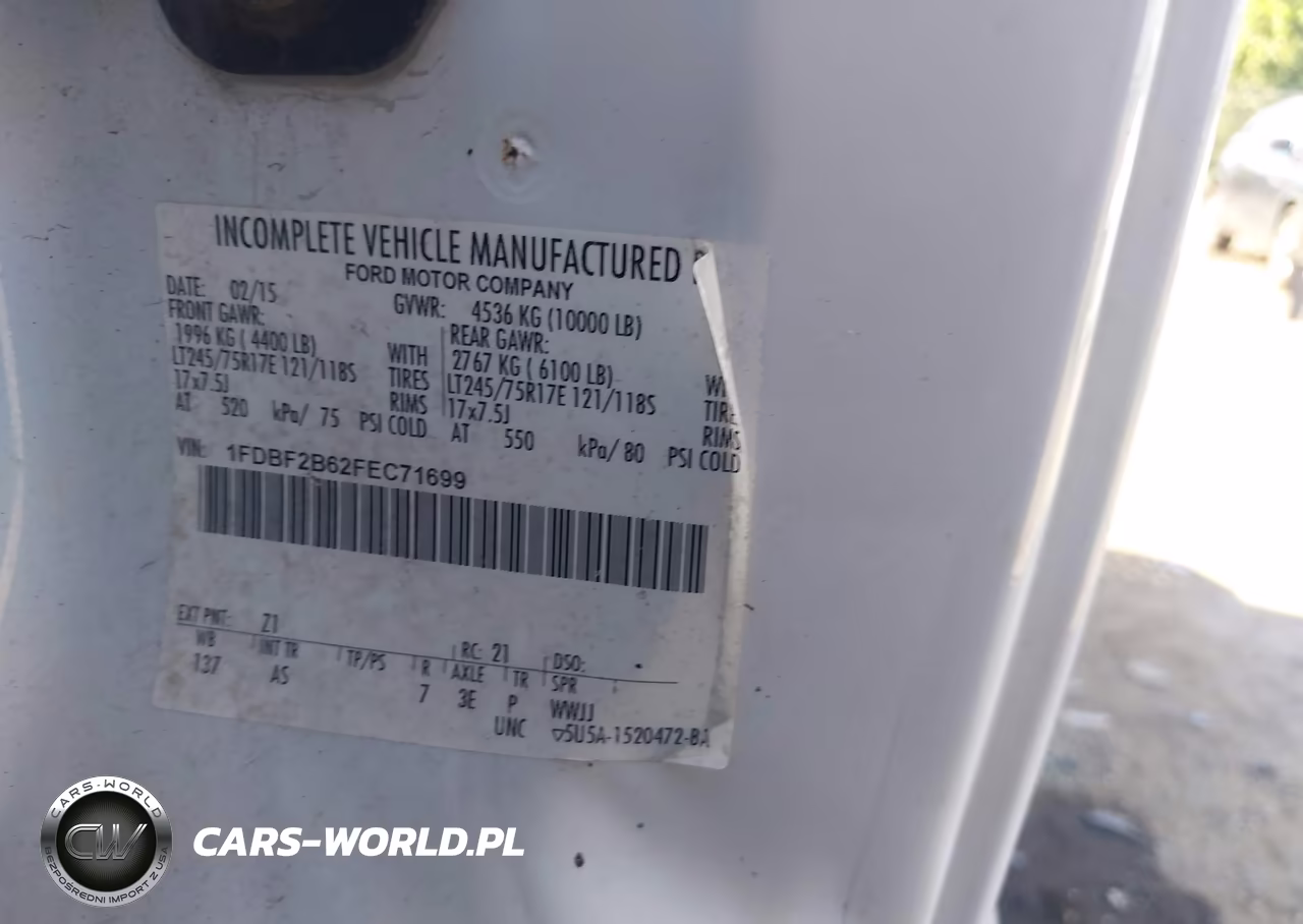 2015 Ford F-250 Xl VIN:1FDBF2B62FEC71699 - 9