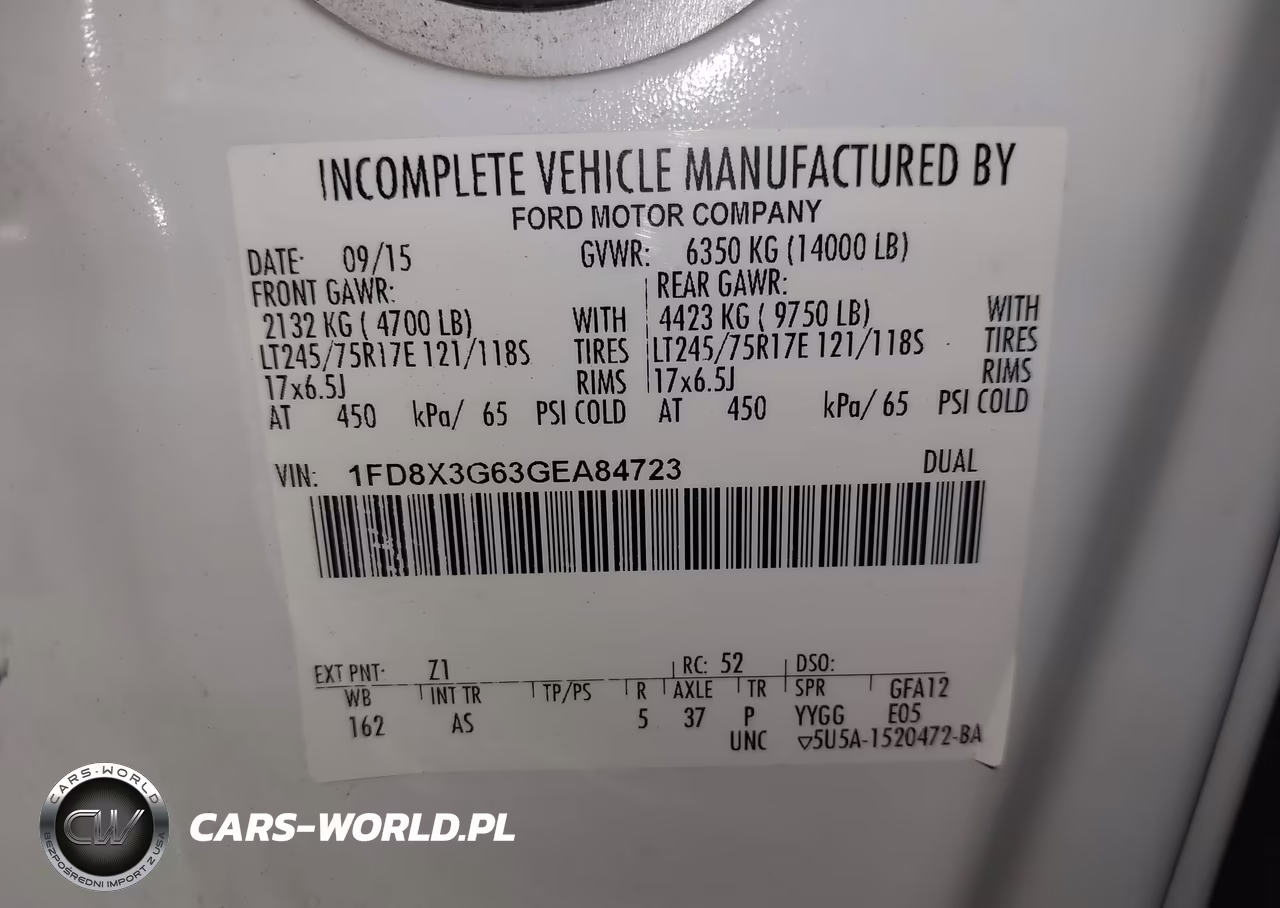 2016 Ford F-350 Chassis Xl VIN:1FD8X3G63GEA84723 - 9