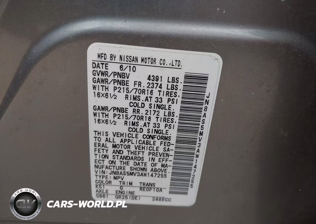 2010 Nissan Rogue S VIN:JN8AS5MV3AW147255 - 9