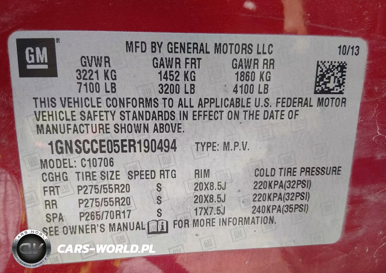 2014 Chevrolet Tahoe Ltz VIN:1GNSCCE05ER190494 - 9