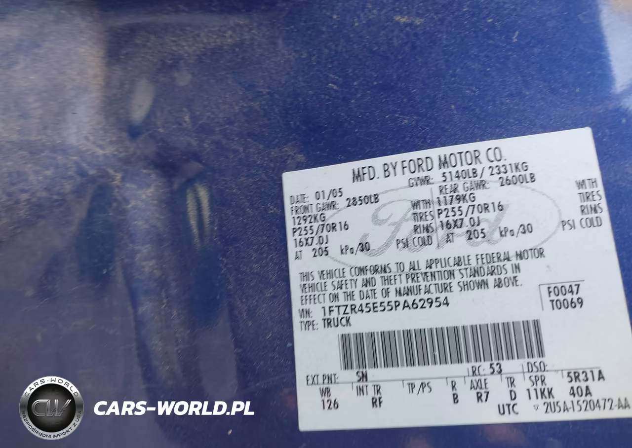 2005 Ford Ranger Edge-Fx4 Level Ii-Fx4 Off-Road-Xlt VIN:1FTZR45E55PA62954 - 9