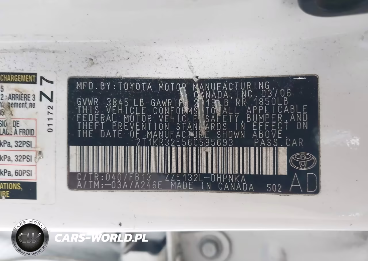 2006 Toyota Matrix Xr VIN:2T1KR32E56C595693 - 9