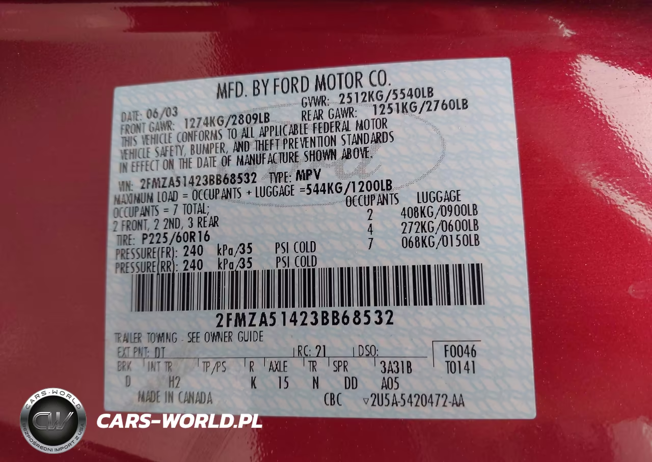 2003 Ford Windstar Lx VIN:2FMZA51423BB68532 - 9