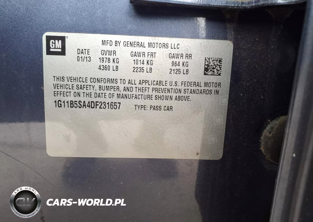 2013 Chevrolet Malibu 1Ls VIN:1G11B5SA4DF231657 - 9