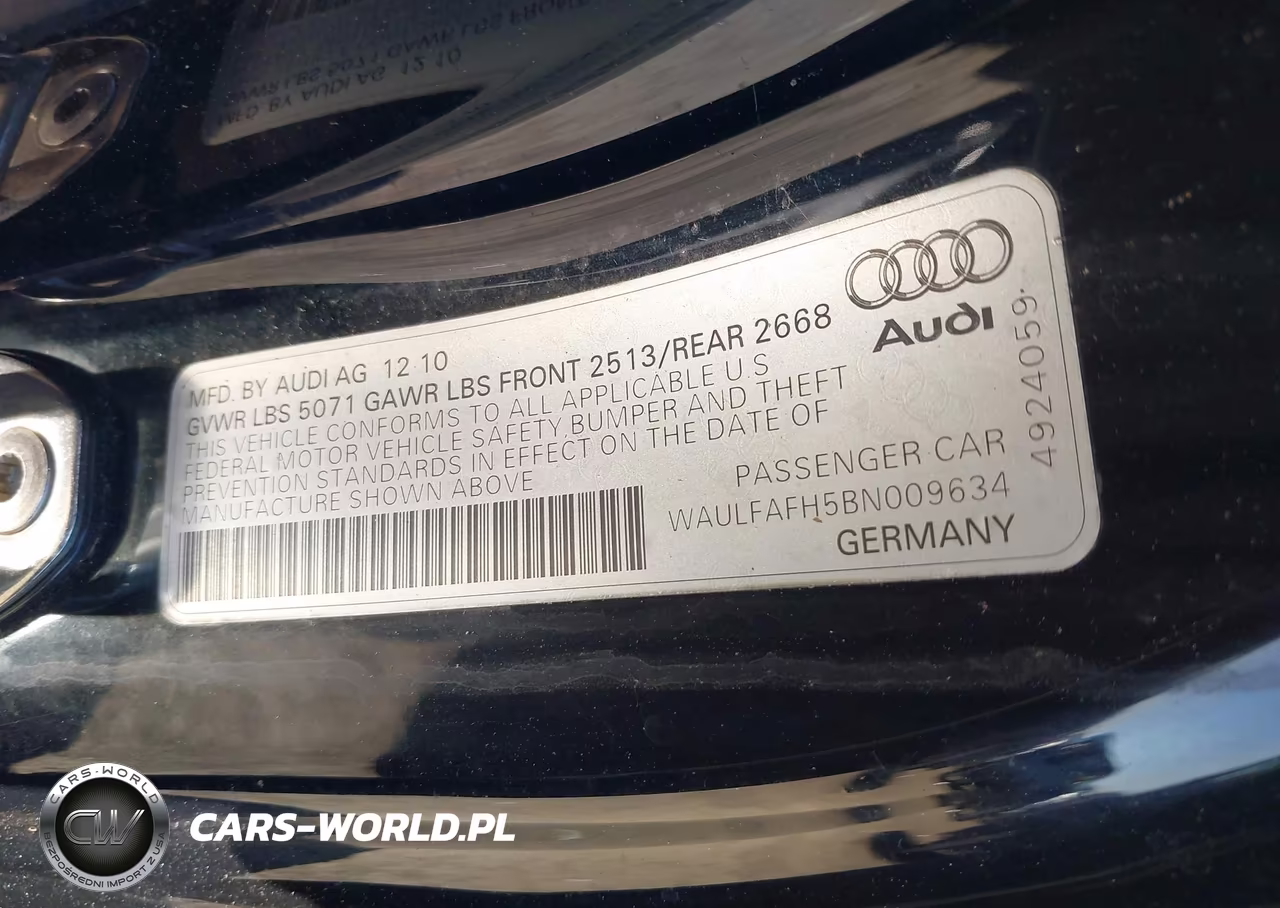 2011 Audi A5 2.0T Premium VIN:WAULFAFH5BN009634 - 9