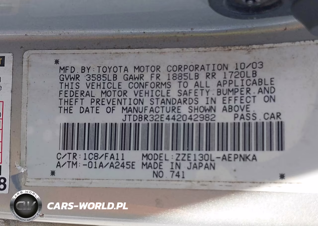 2004 Toyota Corolla Le VIN:JTDBR32E442042982 - 9