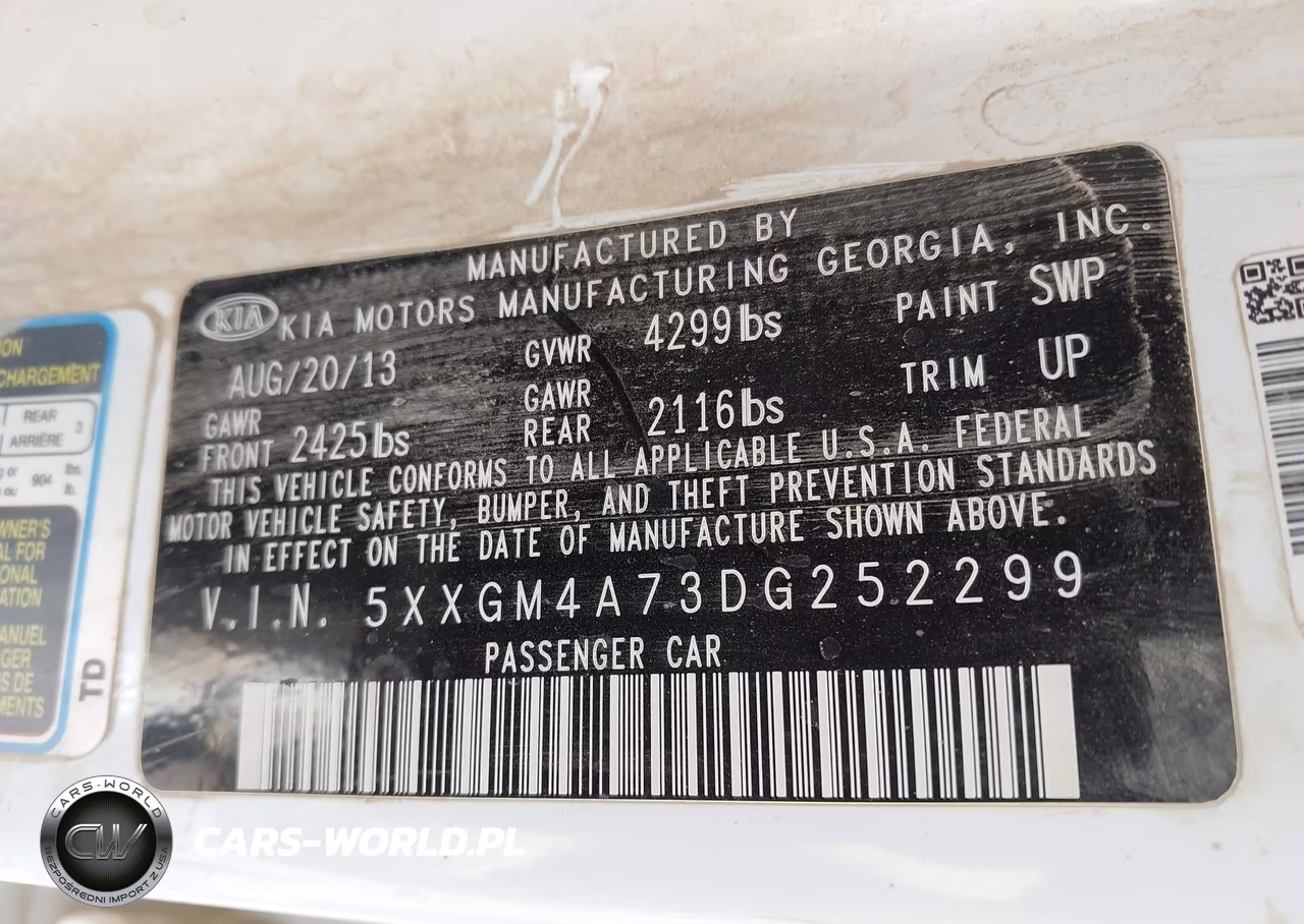 2013 Kia Optima Lx VIN:5XXGM4A73DG252299 - 9