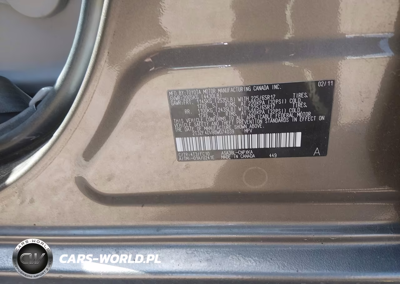 2011 Toyota Rav4 VIN:2T3ZF4DV8BW074039 - 9
