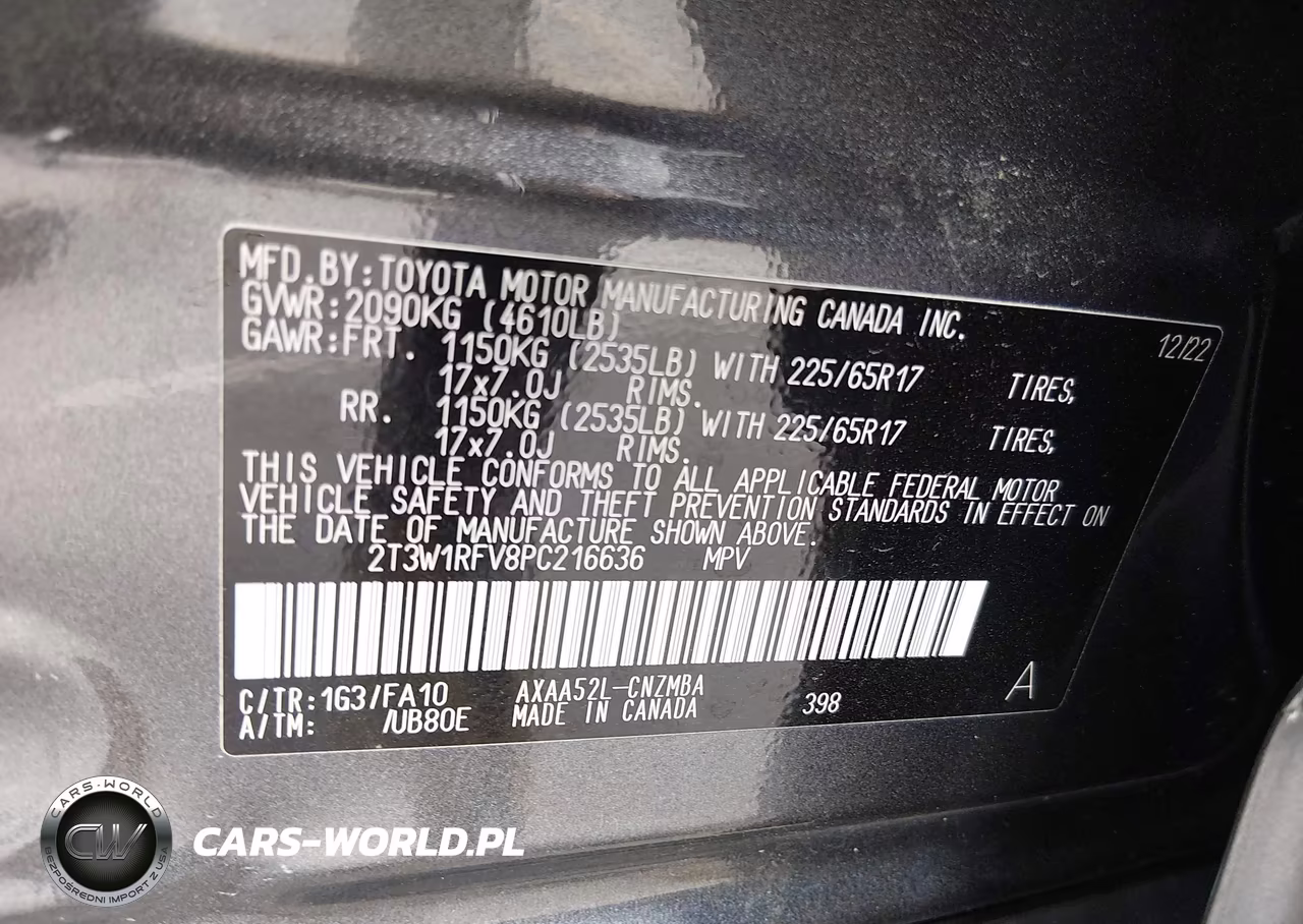 2023 Toyota Rav4 Xle VIN:2T3W1RFV8PC216636 - 9
