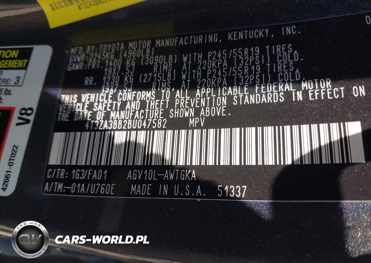 2011 Toyota Venza VIN:4T3ZA3BB2BU047582 - 9