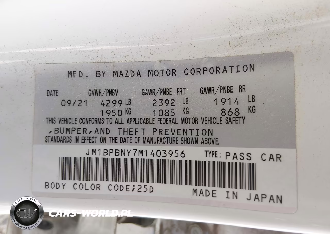 2021 Mazda Mazda3 2.5 Turbo Premium Plus VIN:JM1BPBNY7M1403956 - 9