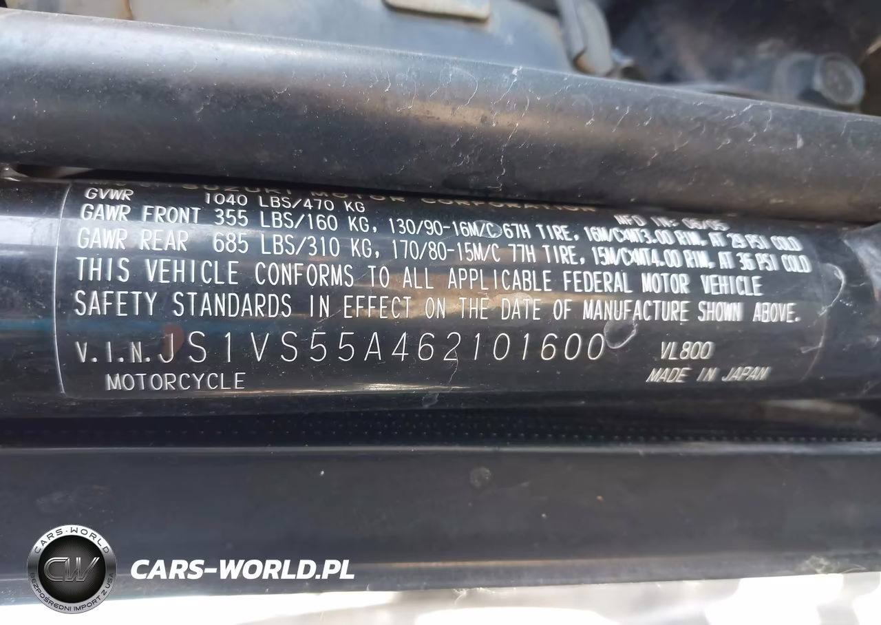 2006 Suzuki C50 VIN:JS1VS55A462101600 - 10