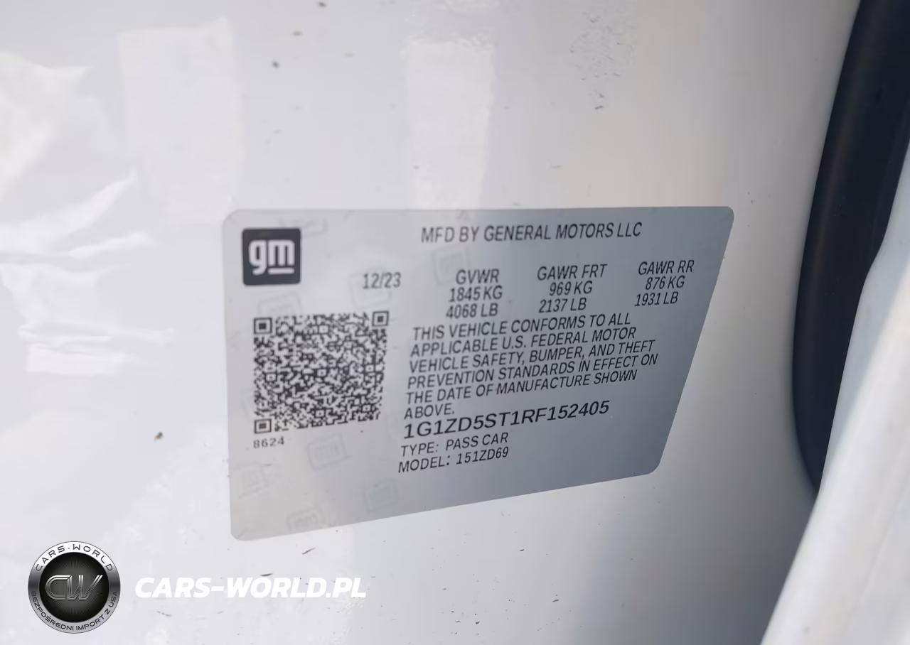 2024 Chevrolet Malibu Fwd 1Lt VIN:1G1ZD5ST1RF152405 - 9