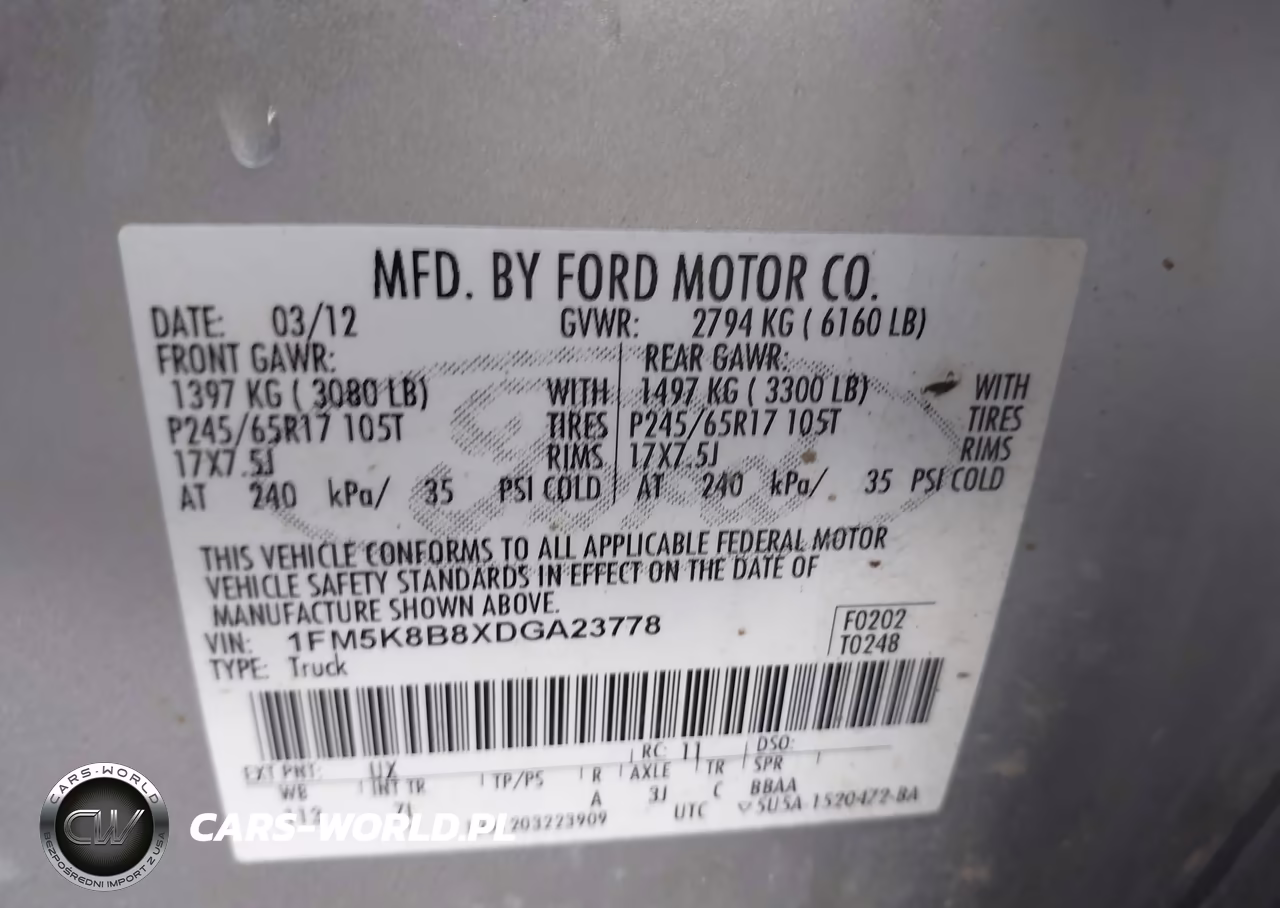 2013 Ford Explorer VIN:1FM5K8B8XDGA23778 - 9