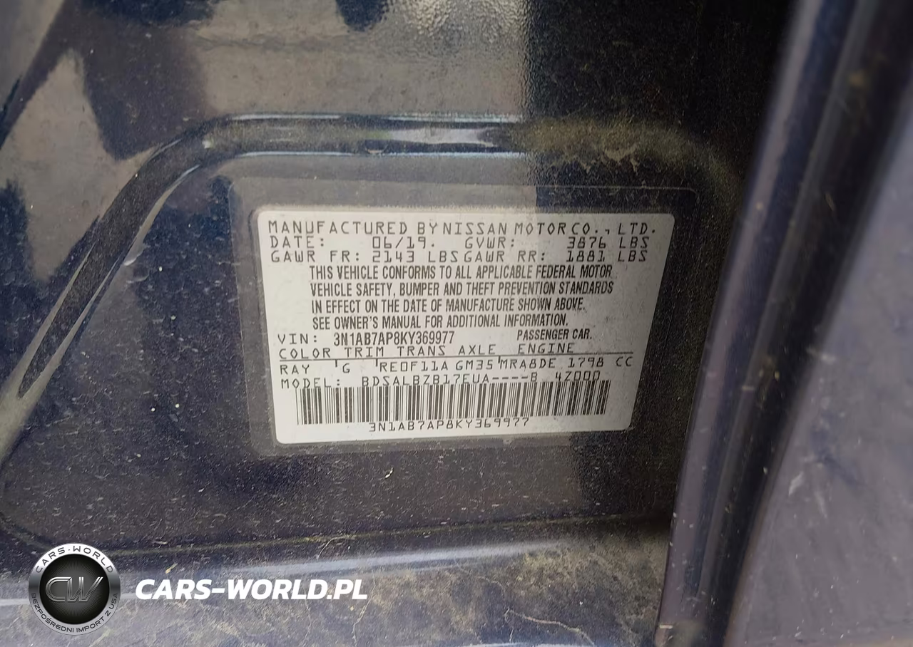 2019 Nissan Sentra S VIN:3N1AB7AP8KY369977 - 9