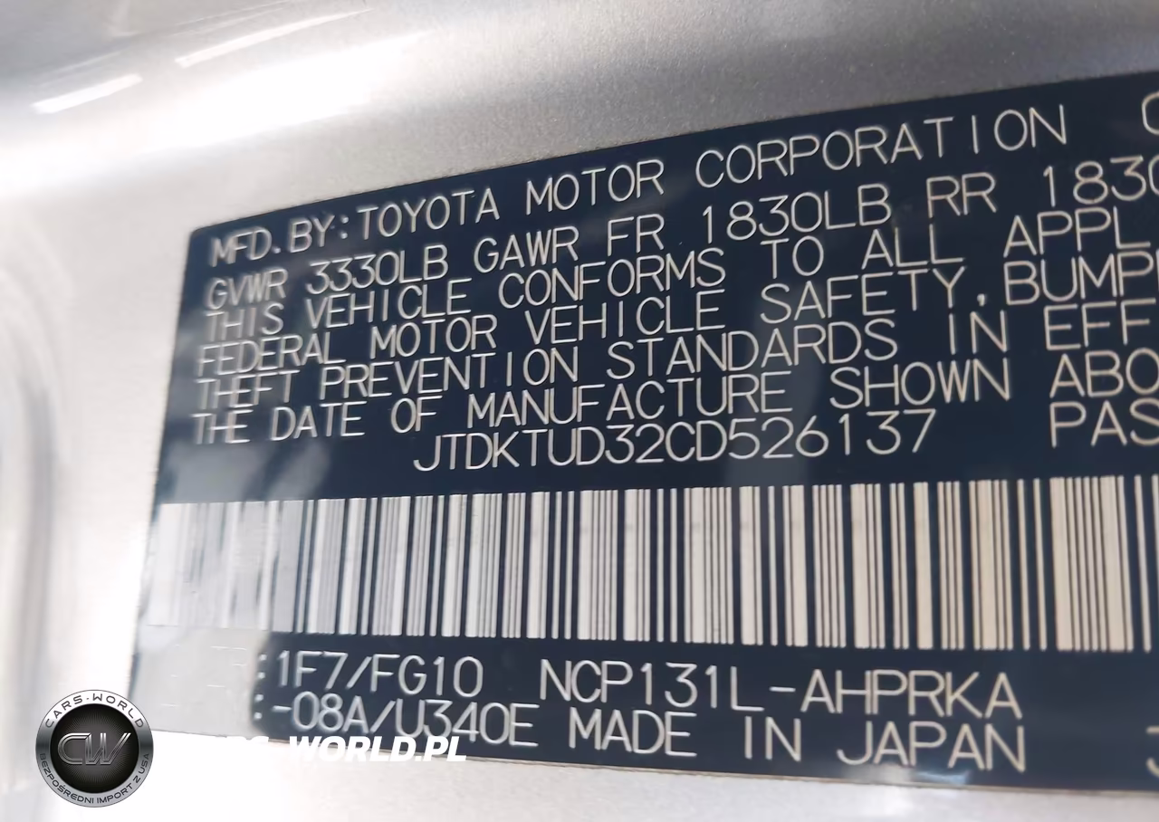 2012 Toyota Yaris Le VIN:JTDKTUD32CD526137 - 9