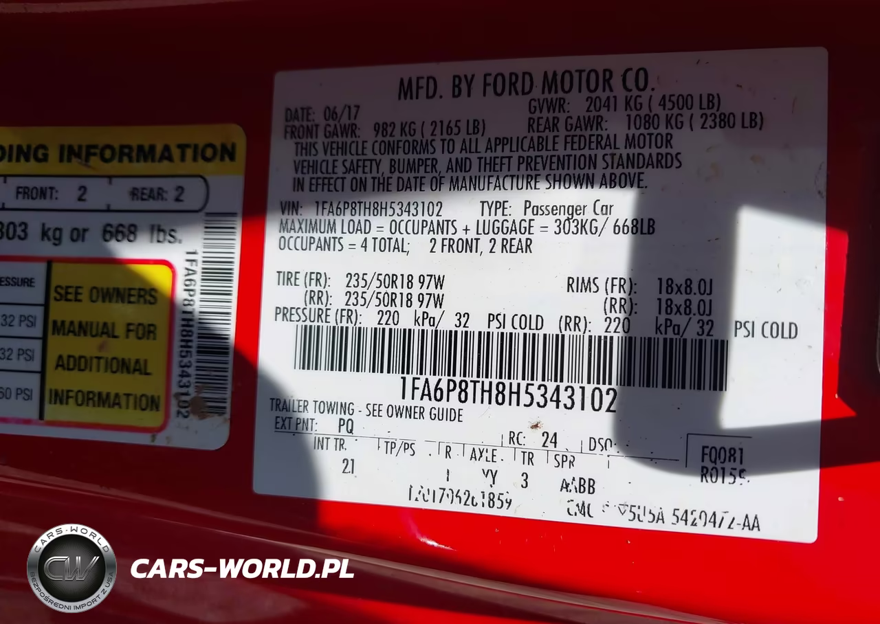 2017 Ford Mustang Ecoboost VIN:1FA6P8TH8H5343102 - 9