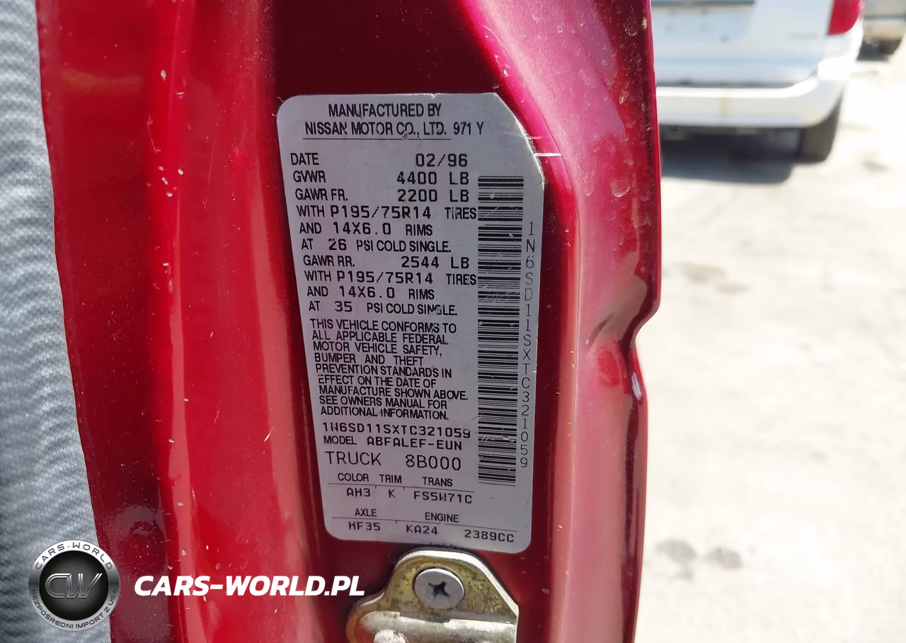 1996 Nissan Truck Xe VIN:1N6SD11SXTC321059 - 9