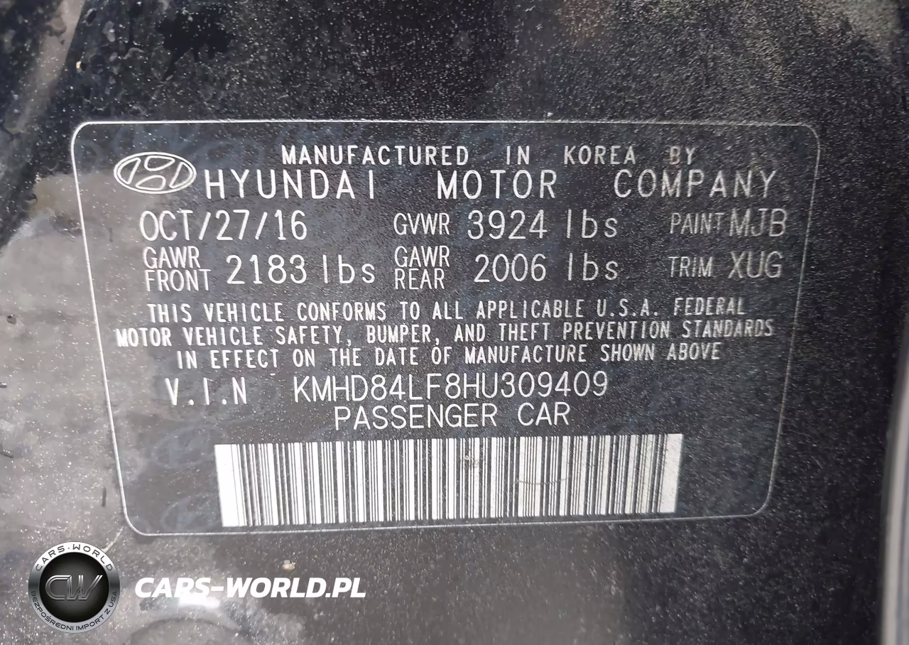 2017 Hyundai Elantra Value Edition VIN:KMHD84LF8HU309409 - 9