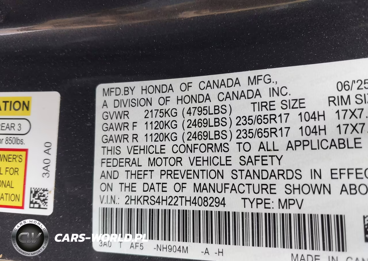 2026 Honda Cr-V Lx Awd VIN:2HKRS4H22TH408294 - 9
