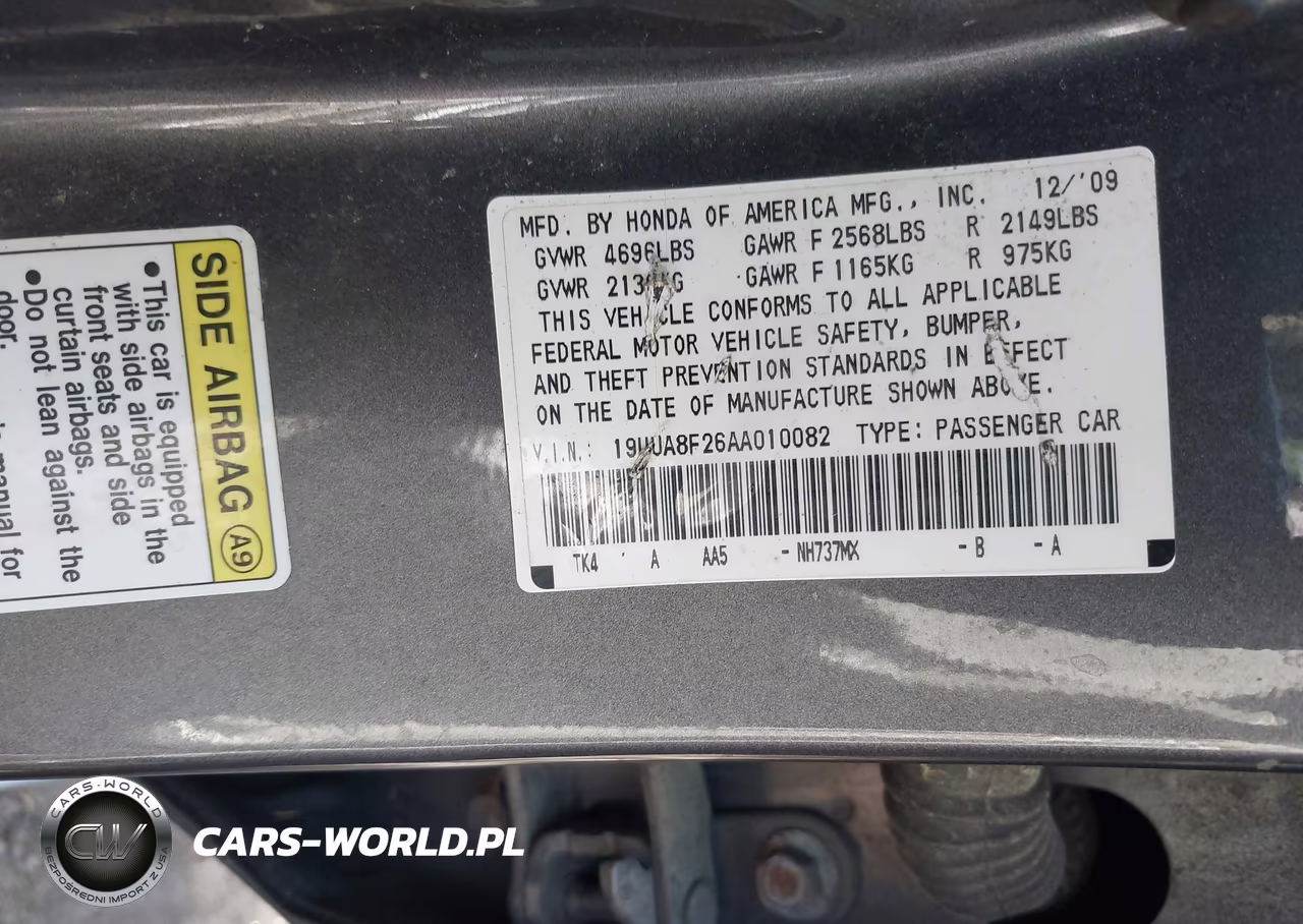 2010 Acura Tl 3.5 VIN:19UUA8F26AA010082 - 9