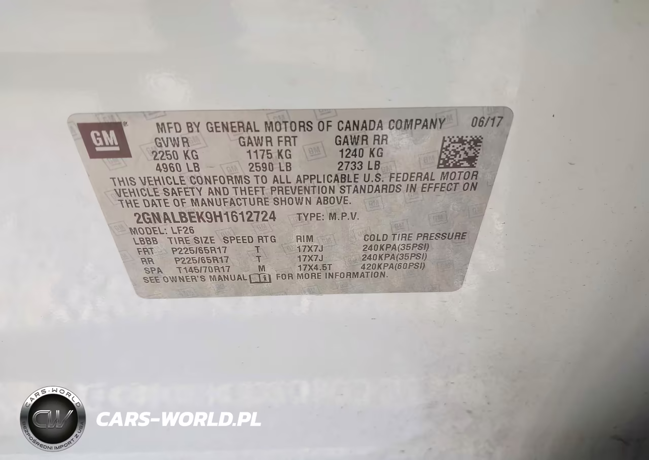 2017 Chevrolet Equinox Ls VIN:2GNALBEK9H1612724 - 9