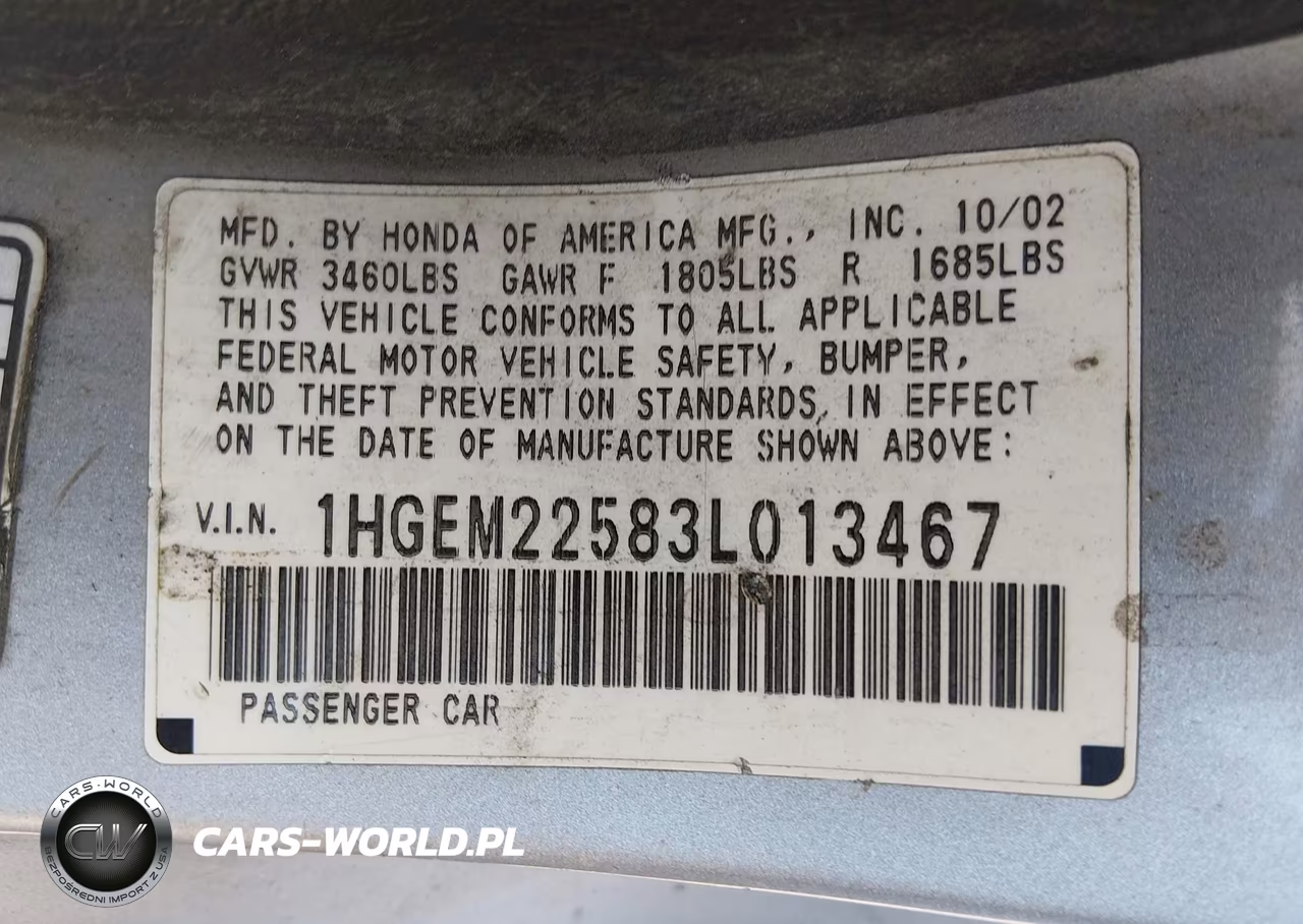 2003 Honda Civic Lx VIN:1HGEM22583L013467 - 9