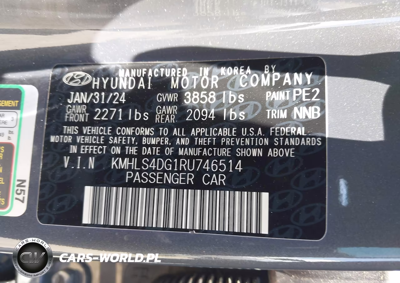 2024 Hyundai Elantra Sel VIN:KMHLS4DG1RU746514 - 9