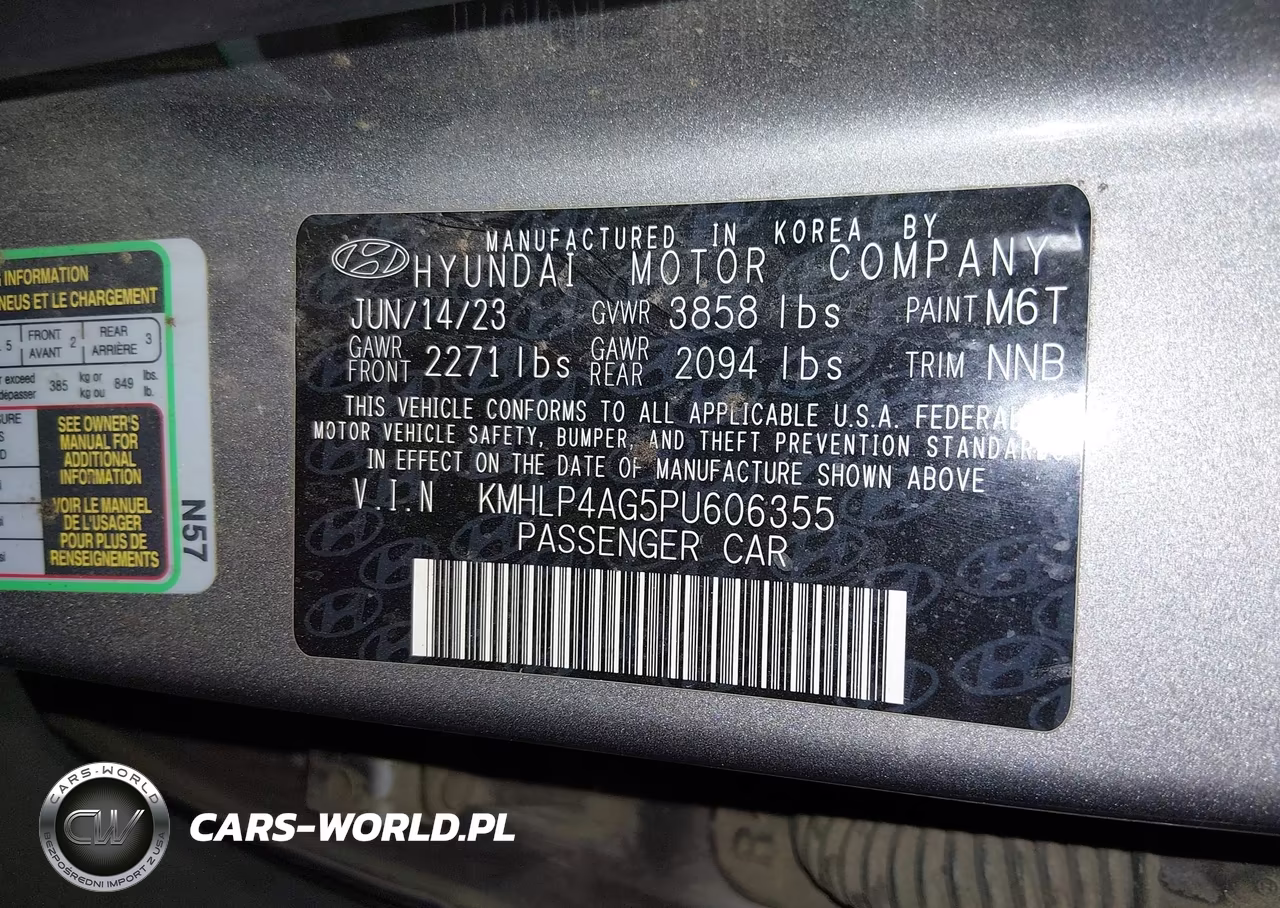 2023 Hyundai Elantra Limited VIN:KMHLP4AG5PU606355 - 9