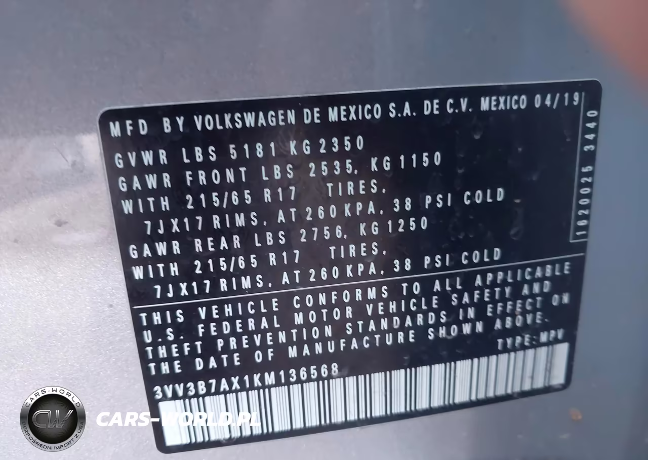 2019 Volkswagen Tiguan 2.0T Se-2.0T Sel-2.0T Sel R-Line-2.0T Sel R-Line Black VIN:3VV3B7AX1KM136568 - 9