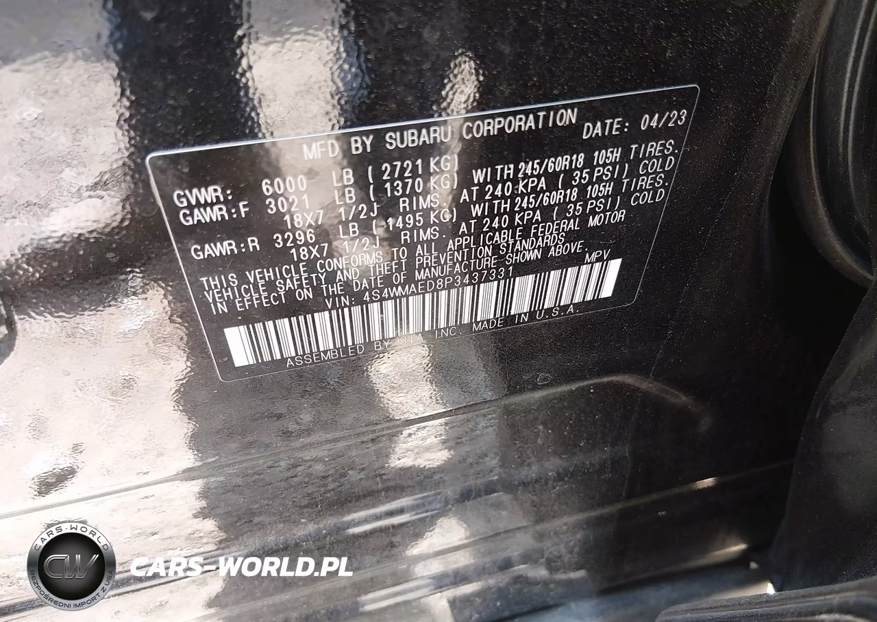 2023 Subaru Ascent Premium 7-Passenger VIN:4S4WMAED8P3437331 - 9