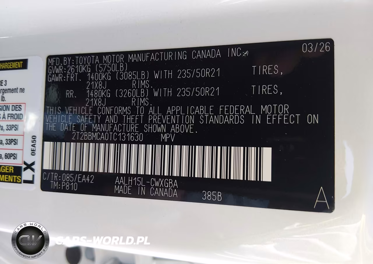 2026 Lexus Rx 350H Premium VIN:2T2BBMCA0TC131630 - 9
