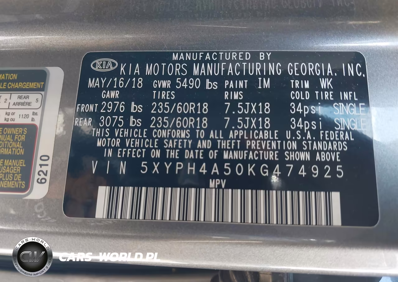 2019 Kia Sorento 3.3L Ex VIN:5XYPH4A50KG474925 - 9