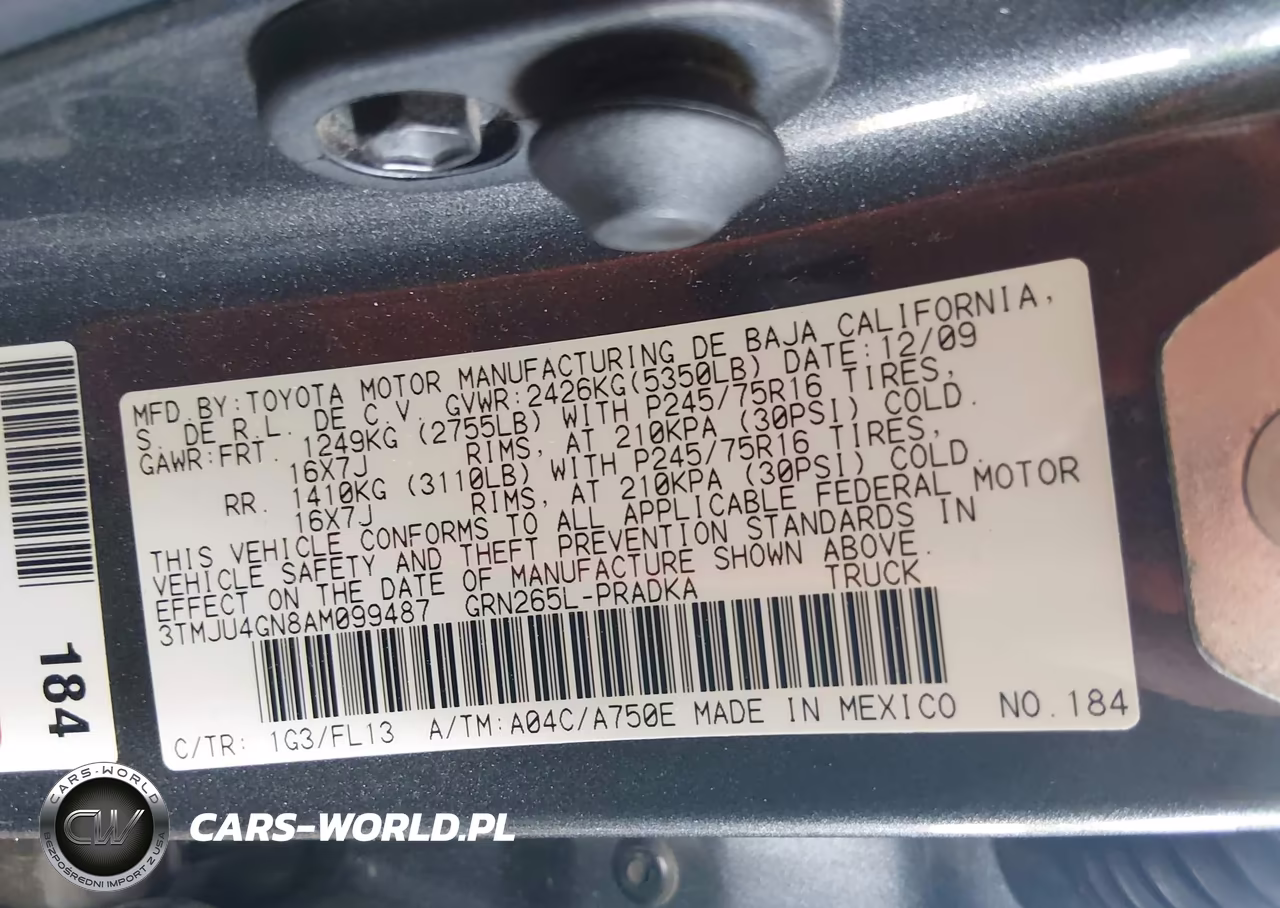 2010 Toyota Tacoma Prerunner V6 VIN:3TMJU4GN8AM099487 - 9