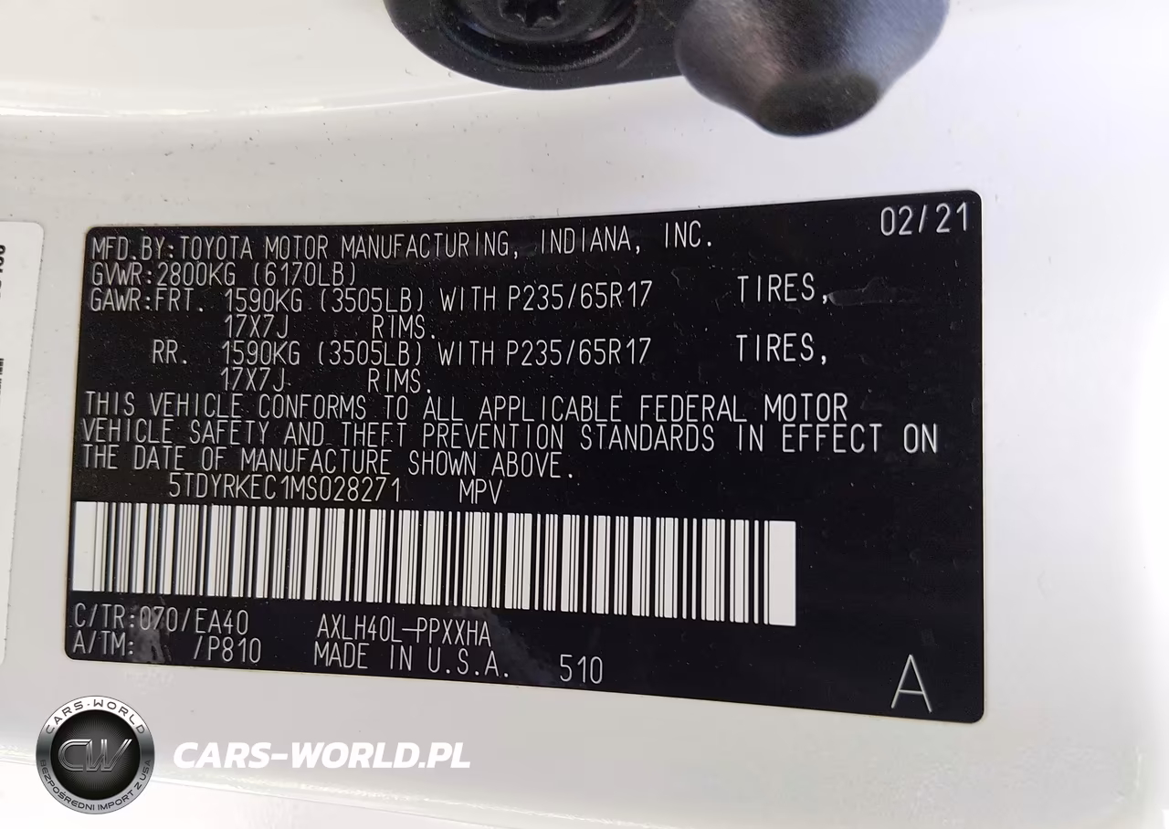 2021 Toyota Sienna Xle VIN:5TDYRKEC1MS028271 - 9
