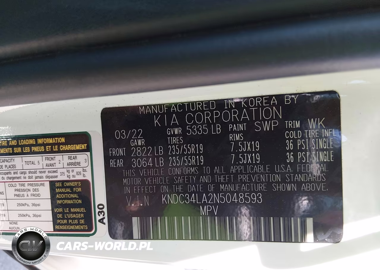 2022 Kia Ev6 Wind VIN:KNDC34LA2N5048593 - 9