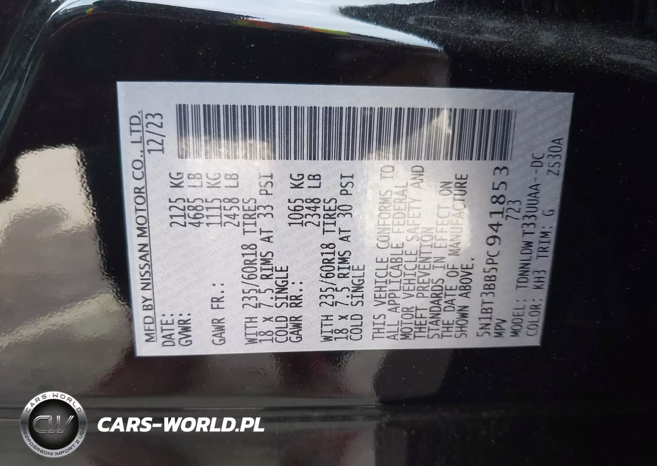 2023 Nissan Rogue Sv Intelligent Awd VIN:5N1BT3BB5PC941853 - 9