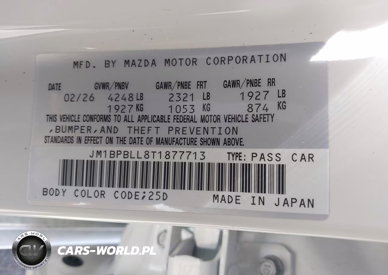 2026 Mazda Mazda3 2.5 S Carbon Edition VIN:JM1BPBLL8T1877713 - 9