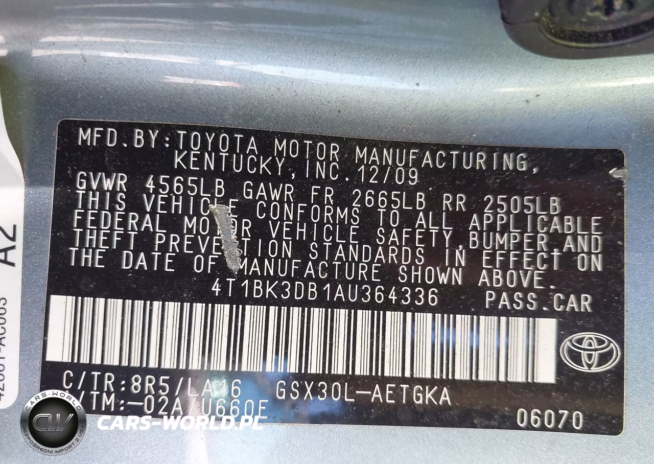 2010 Toyota Avalon Xls VIN:4T1BK3DB1AU364336 - 9