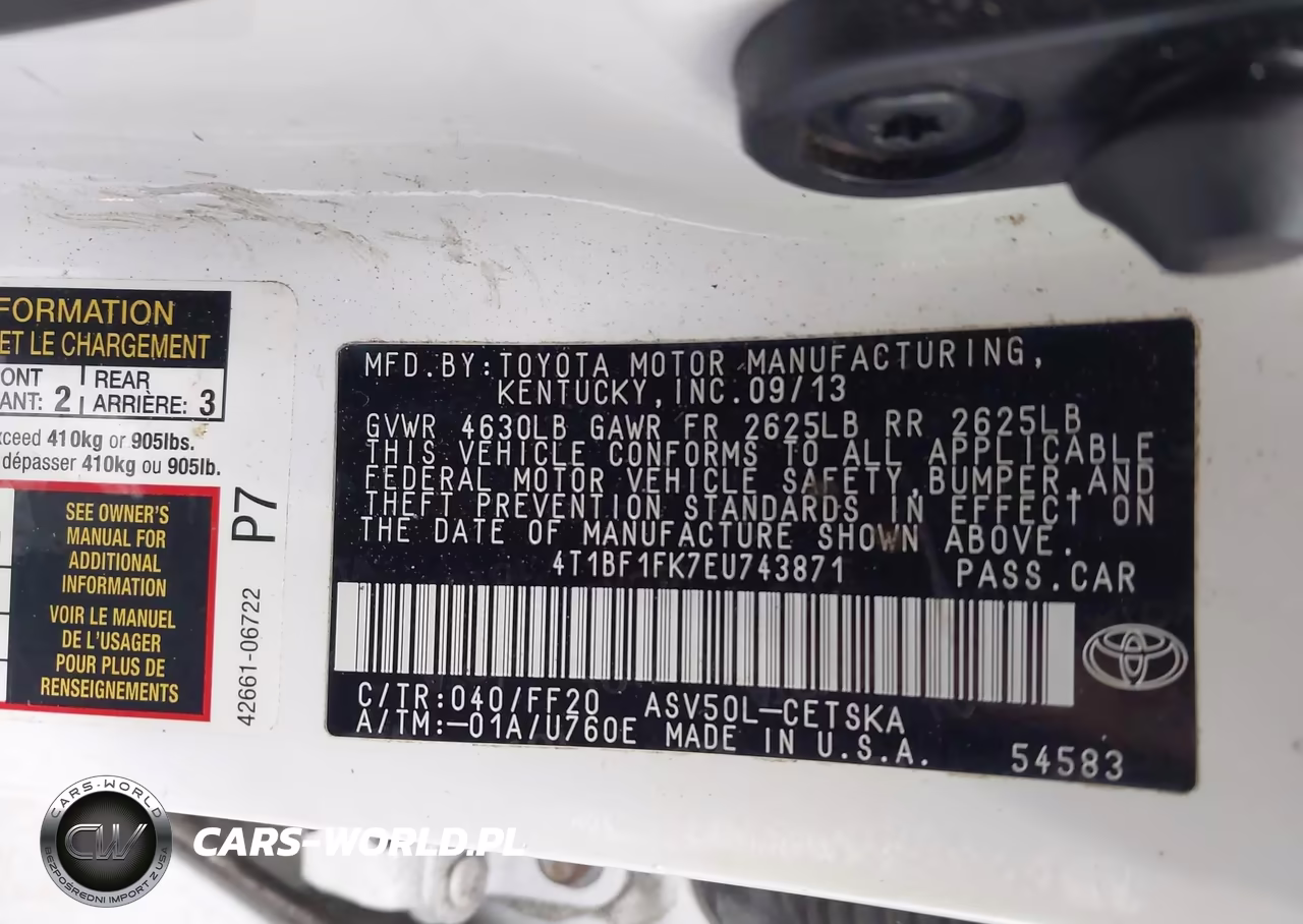 2014 Toyota Camry Se VIN:4T1BF1FK7EU743871 - 9